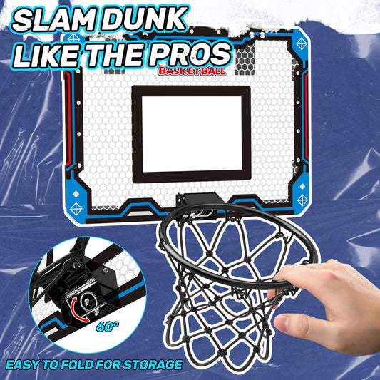 Basketball Hoop for Kids, over the Door Mini Basketball Hoops, Indoor Basketball Set for with 4 Balls, Kids Basketball Toy Gifts for Kids Boys Teens